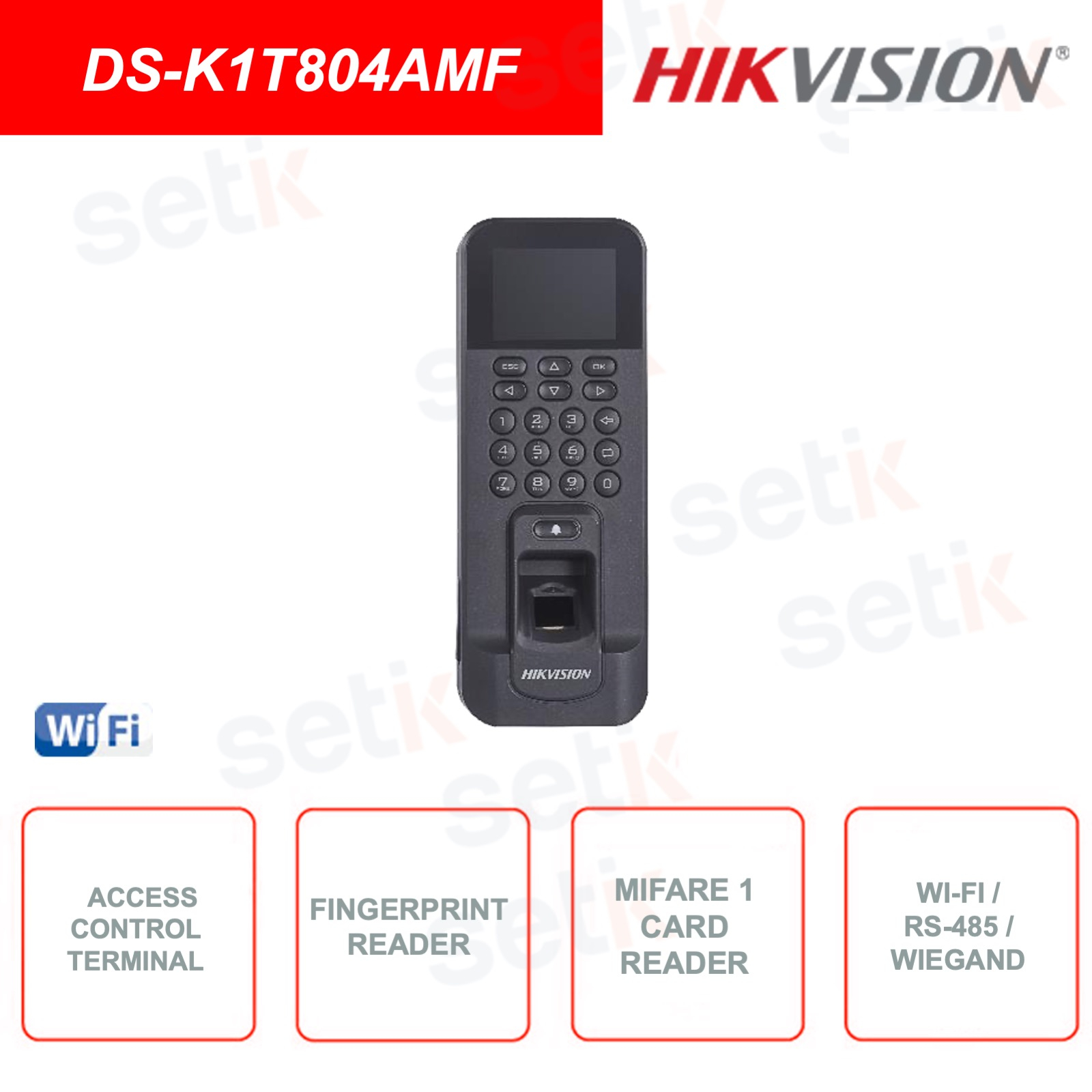 DS K1T804AMF Access Control Terminal WIFI Fingerprint Reader And