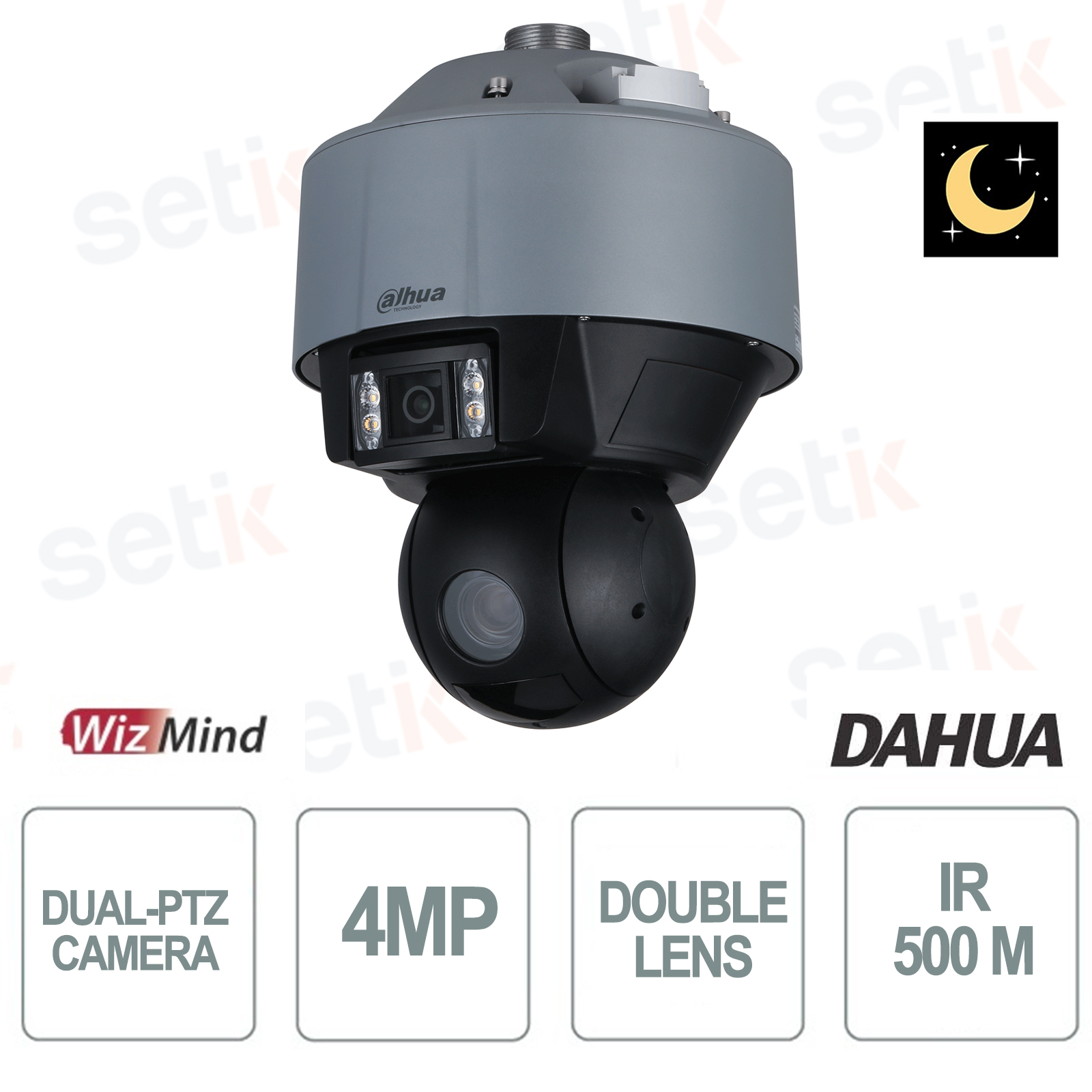 SDT5X405 4F QA 0600 WizMind Dual PTZ Starlight Camera 4MP Dahua