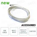Male-to-male USB cable for Absoluta control panels by Bentel