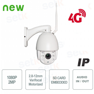 Telecamera IP PTZ 4G 2MP 4x Zoom Audio SDCard - Setik