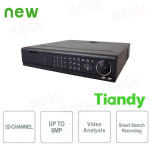 NVR 32 Kanäle 6MP 8HDD Videoanalyse und Smart Search &amp; Recording - Tiandy
