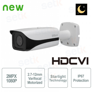 HDCVI Kamera 2Mpx 1080P 2.7-12mm Motorisiertes Sternenlicht - Ultra Serie - Dahua