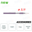 Micro Coaxial Cable HD 100Meters 75OHM LSZH - Setik