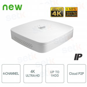 4K ULTRA-HD IP NVR 4 Kanäle 8MP 1HDD P2P - Dahua