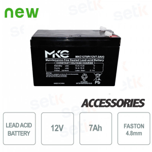 12V 7.0Ah Lead Acid Battery / Accumulator - Setik