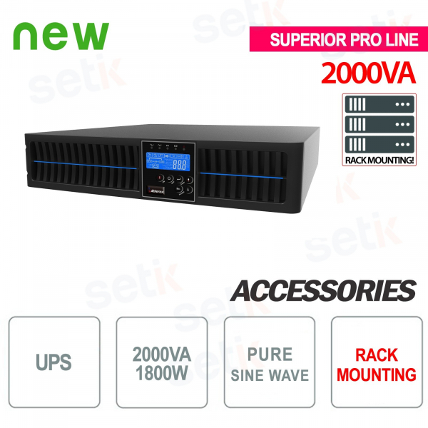 Unterbrechungsfreie Stromversorgung USV 2000VA 1800W RACK - Superior Pro