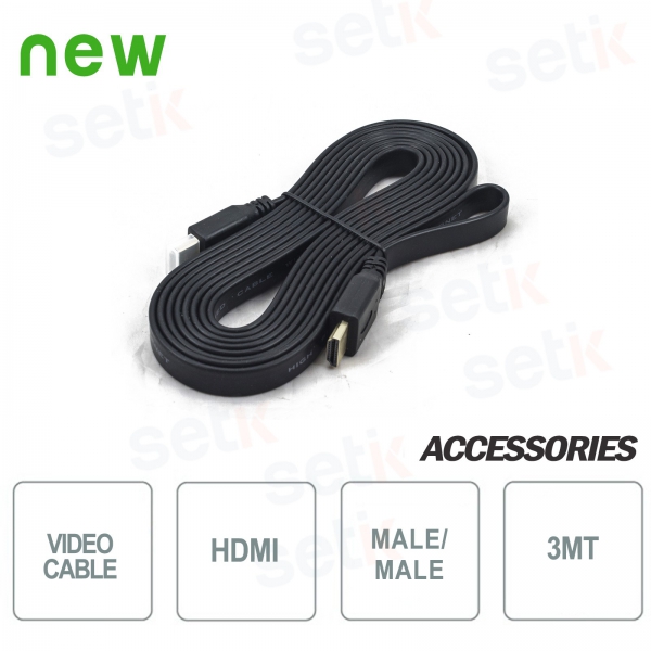 3MT HDMI Video Cable M/M - GOLD PLATED CONNECTORS