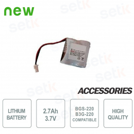 2.7Ah lithium battery - 3.7V for Bentel BGS-220 / B3G-220
