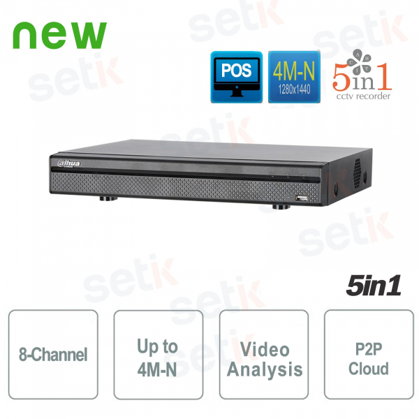 XVR 8 Channels 4M-N HDCVI AHD TVI ANALOGIC IP - Dahua