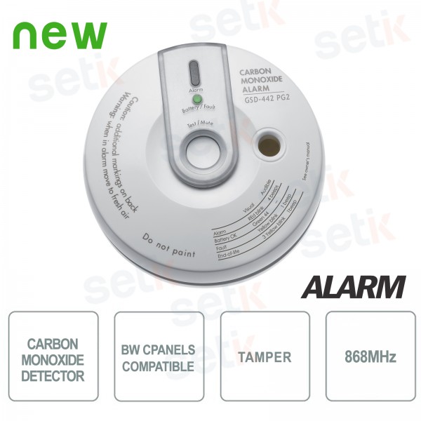 Carbon monoxide detector with Bentel siren
