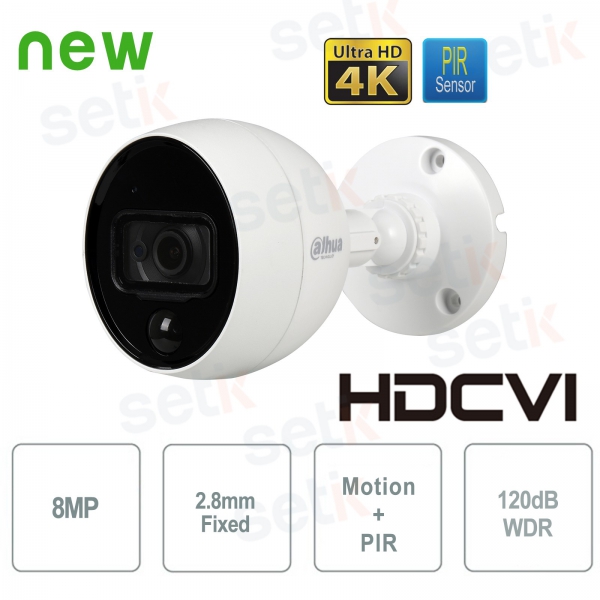 Caméra HD CVI 8MP PIR Alarme MotionEye Dahua
