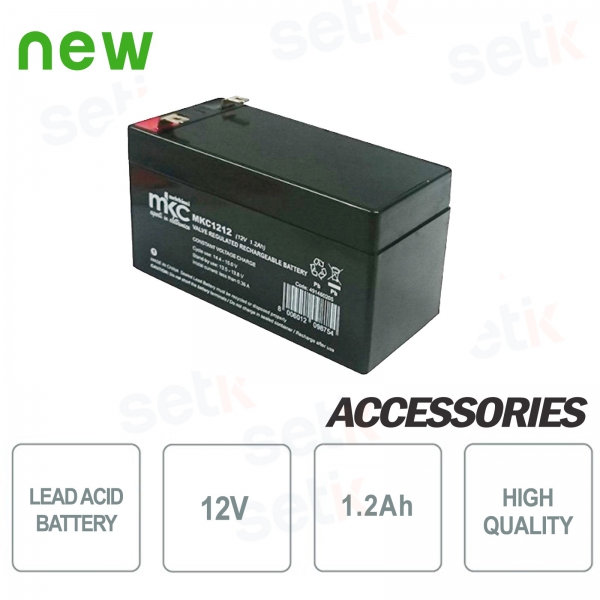 Batterie / Accumulateur au plomb 12V 1.2Ah - Setik