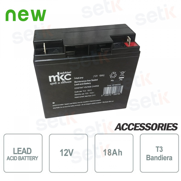 Lead battery 12V 18Ah - Setik