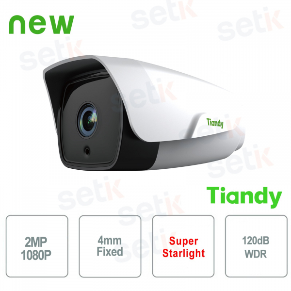 Telecamera IP 2MP 4mm Super Starlight PoE Tiandy