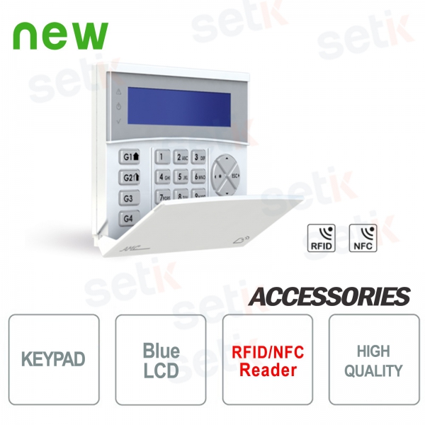 868 MHz LCD-Funk-Tastatur mit RFID / NFC-Lesegerät - AMC