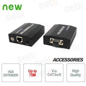 Extender VGA LAN Converter on CAT5E / CAT6 75M Dahua cable