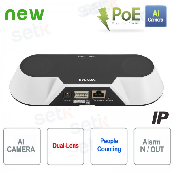 Cámara IP IP PoE de doble lente para personas - Hyundai