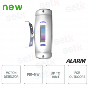 Dual Technology PIR+MW Detector with Bracket - For Outdoors