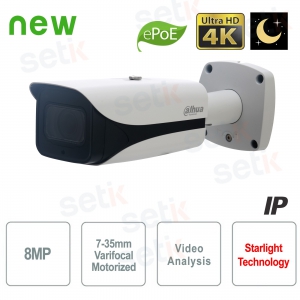 IP Kamera ONVIF® PoE 8MP 4K Starlight 7mm-35mm Dahua