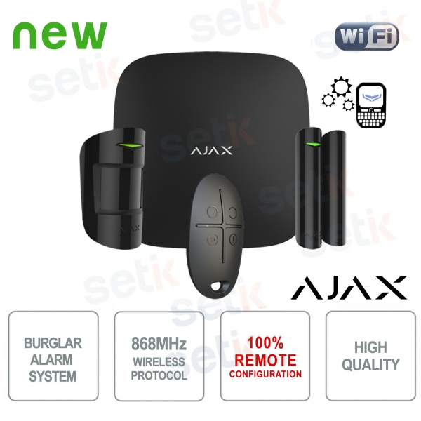 AJAX Kit Alarme Professionnel Wireless sans fils GPRS / Ethernet Black