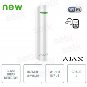 Sensor de rotura de vidrio inalámbrico Ajax 868MHz