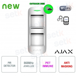 Sensor de movimiento para exteriores Ajax PIR Immune Pet 868MHz