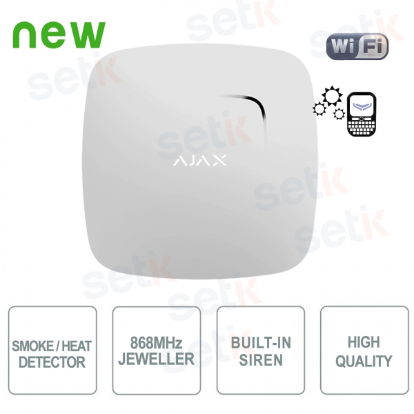Ajax Rilevatore di fumo e sensore temperatura 868MHz