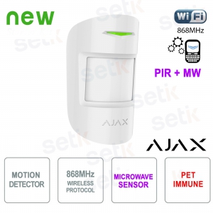 Detector PIR inmune de doble tecnología Ajax 868MHz