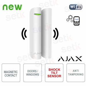 Ajax Contatto magnetico porta/finestra con rilevatore vibrazione/inclinazione 868Mhz