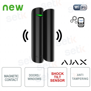 Ajax Contacto magnético de puerta / ventana con detector de vibración / inclinación 868Mhz Negro