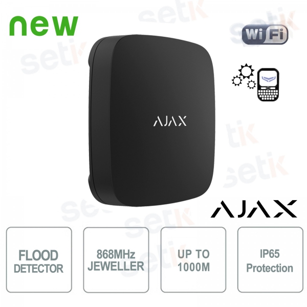 Ajax 868MHz Schwarzer WiFi-Überflutungssensor