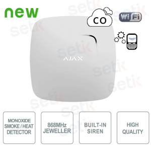 Ajax Rauchmelder und Temperatursensor und 868 MHz Monoxid