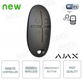 Ajax SpaceControl Jeweller Black: Wireless Security Remote Control with 4 Buttons