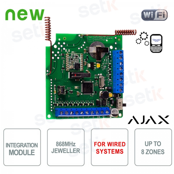 Ajax module d'intégration de capteur WiFi dans les systèmes câblés