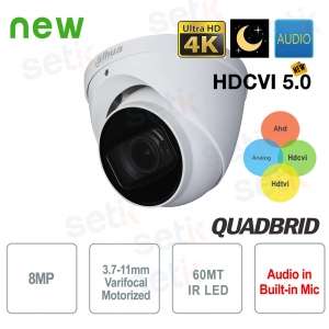 Dahua 8MP 4K Dome Motorisierte Sternenlicht-Audiokamera