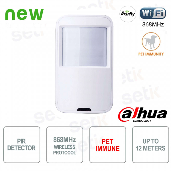 Dahua PIR Motion Detector 868MHz Pet Immune 12MT 90 °