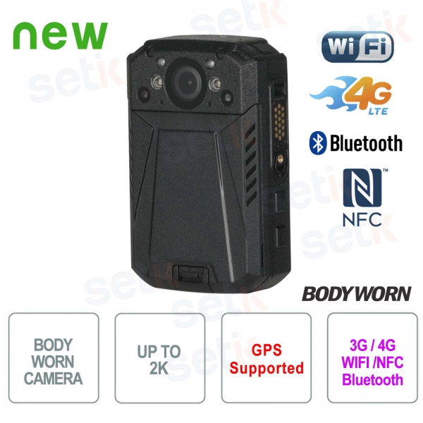 Telecamera Body Worn Camera 1080P 2K 4G WiFi NFC Bluetooth GPS Dahua