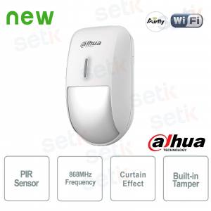 Dahua PIR Sensor de efecto cortina de alarma 868MHz 10MT 15 °