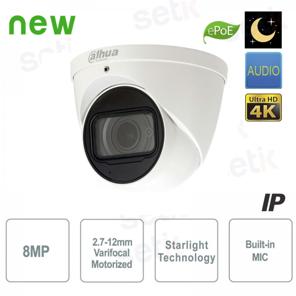 Telecamera IP 8MP con Ottica Motorizzata e Visione Notturna 4K - Dahua