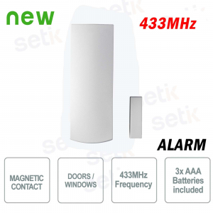 Paradox Allarme Contatto magnetico allarme wireless porta / finestra 433Mhz