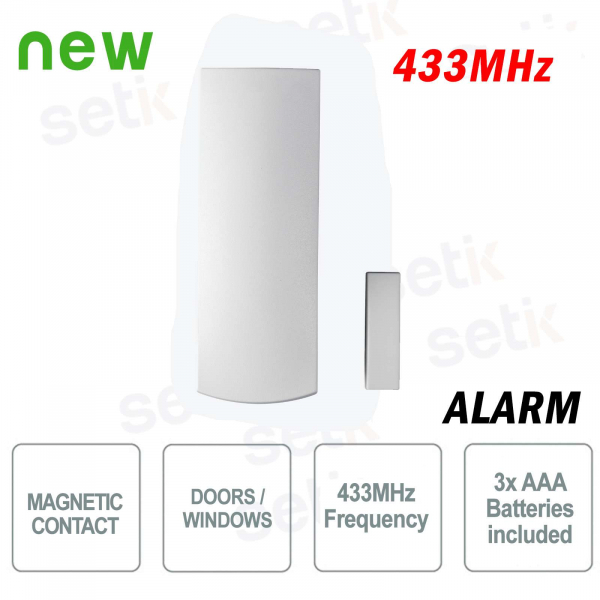 Alarma de puerta / ventana inalámbrica de contacto magnético Paradox 433Mhz