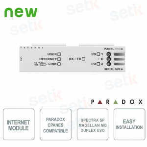 Module Internet pour panneaux de contrôle d'alarme Paradox