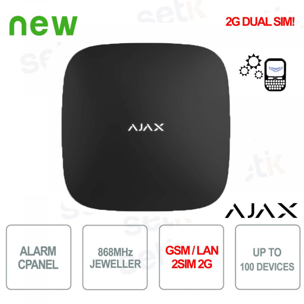Ajax Alarm Control Panel HUB GPRS / LAN 868MHz 2SIM 2G Black Version