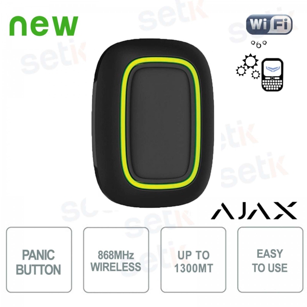 Ajax Emergency Button Wireless Panic Alarm 868MHz Black Version