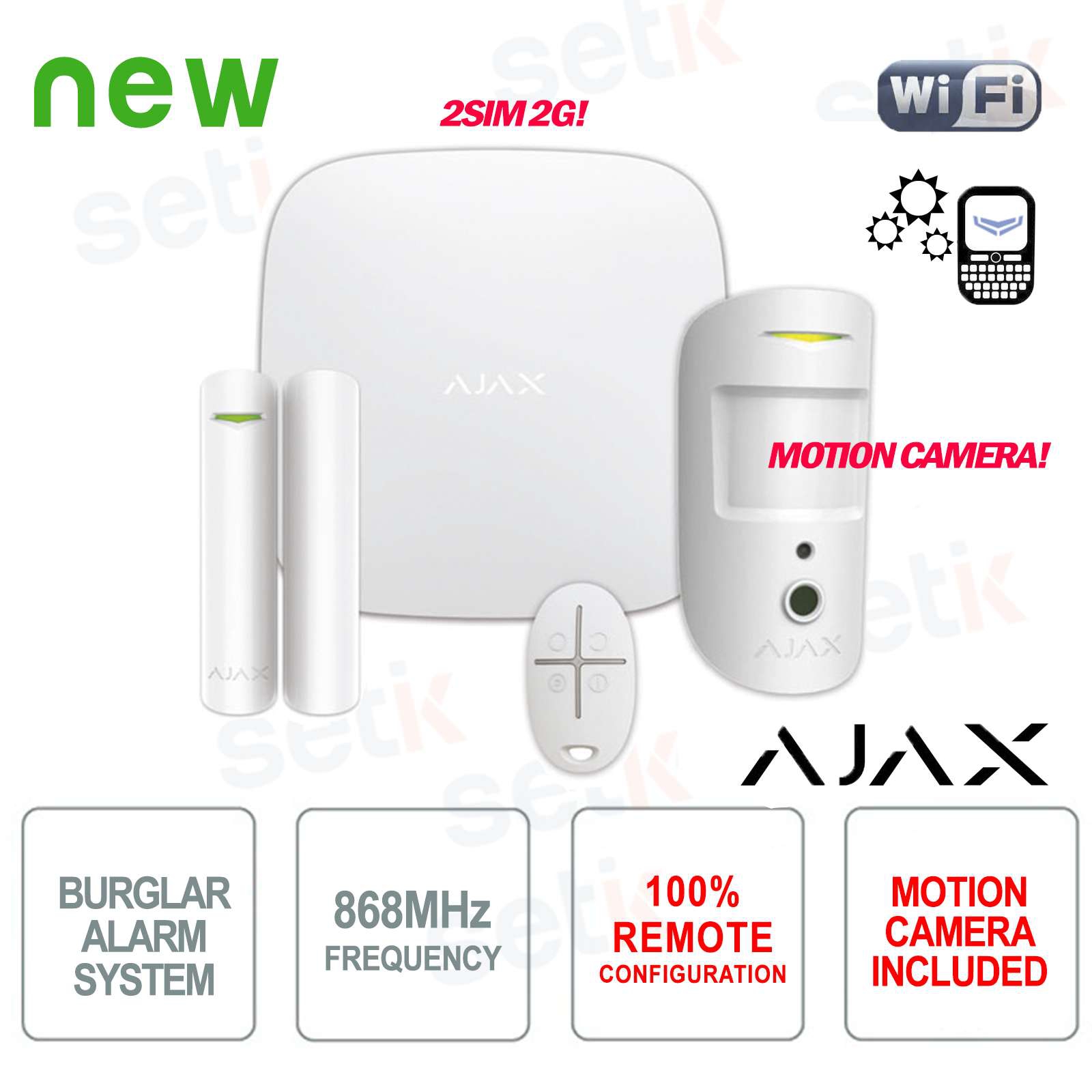Alarme Ajax StarterKit Plus - Alarme connectée sans fil - Kit 12