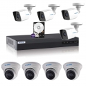 Kit de surveillance vidéo 8 canaux Hybridai 4M-N + Cam MP + HD - Hyundai