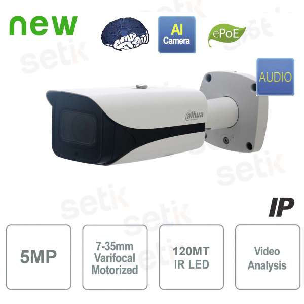 AI IP-Kamera ONVIF® PoE 5MP 7-35 mm WDR IR120 D