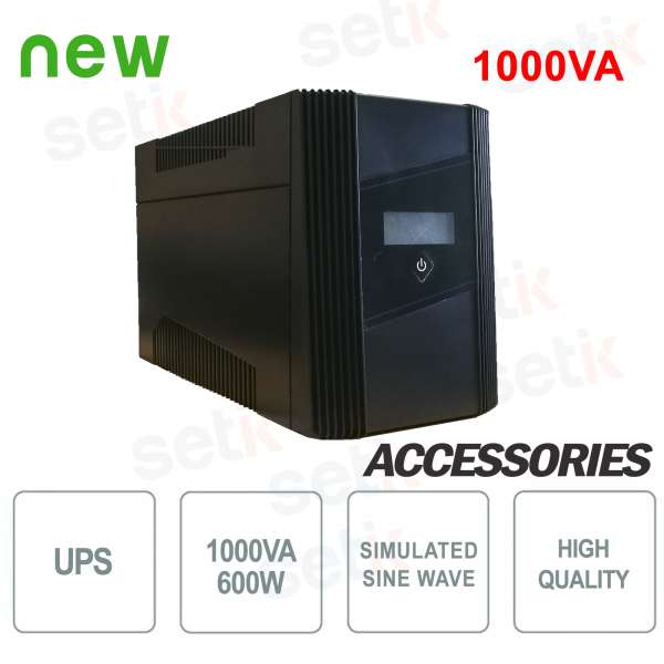 Unterbrechungsfreie Stromversorgung USV 1000VA / 600W einphasiges LCD