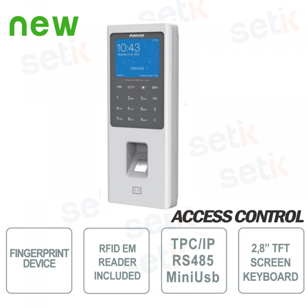 Anviz W2-MIFARE Biometric Standalone Fingerprint Reader