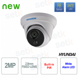 Dome Camera HD-TVI IR 20 meters EXIR 2.0 Fixed Lens 2.8mm - HYUNDAI